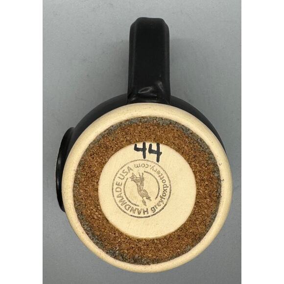 Grey Fox Pottery Handmade Cozy’s Mug Club Black Clay Mug Red Gray Drip Glaze - Picture 8 of 9